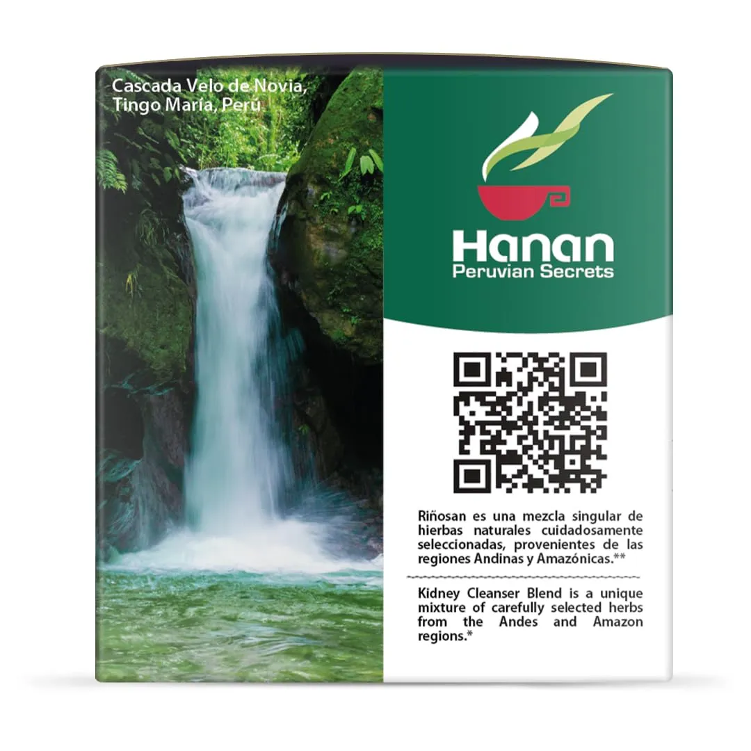 Hanan Peruvian Secrets Rinosan Herbal Tea | 100% Natural Kidney Cleanse Aid Blend | 25 Tea Bags | Naturally Aids in Supporting Healthy Kidney and Urinary Tract Function - 3 Pack