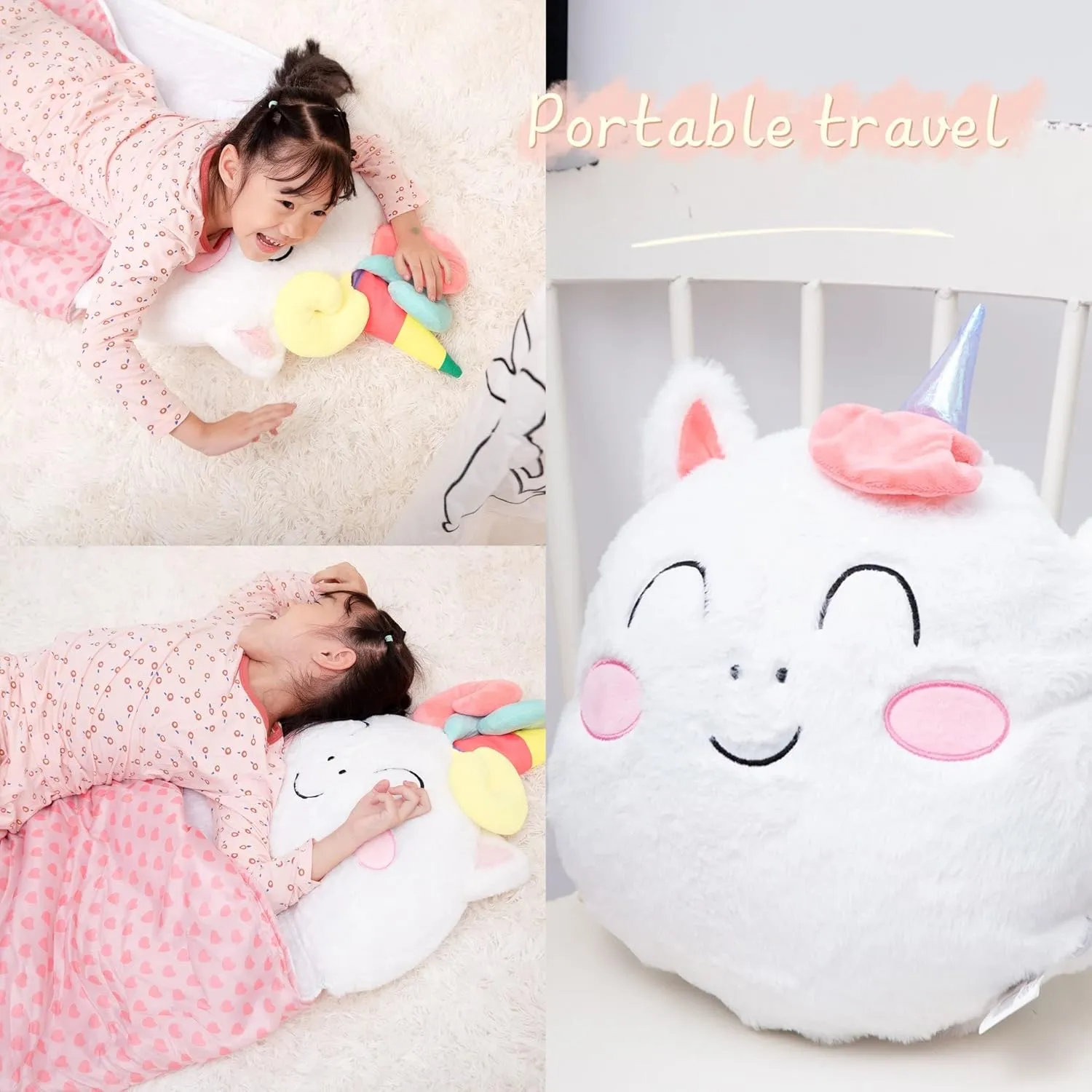 Happy Kids Sleeping Bag, Animal Bags, Sleepy Sack, Comfy, Cozy, Compact, Sleeping Bag with Pillow, Soft Pillow, Nap Mat, Wram Plush with Cotton, Slumber Bag