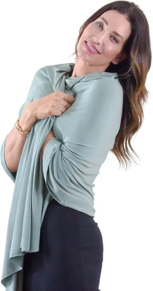 Happyluxe Travel Shawl Wraps for Women - Eco-Cashmere Wrap 68x35in. Scarf, Airplane Blanket. Made In USA