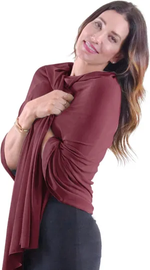 Happyluxe Travel Shawl Wraps for Women - Eco-Cashmere Wrap 68x35in. Scarf, Airplane Blanket. Made In USA
