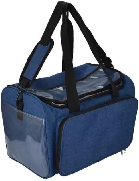Healifty Travel Needles Carrying Bag Handbag Cosmetic Travel Container Knitting Project Bags Crochet Storage Organizer Travel Pouch for Crochet Woolen The Shoulder Storage Bag