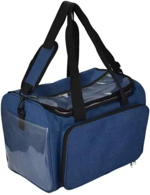Healifty Travel Needles Carrying Bag Handbag Cosmetic Travel Container Knitting Project Bags Crochet Storage Organizer Travel Pouch for Crochet Woolen The Shoulder Storage Bag