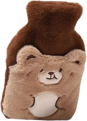 HEALLILY Plush Hot Water Bag Hot Water Bottle Reusable Hot Water Bag Water Heating Pad Menstrual Cramp Heating Pad Plush Animals Refillable Hot Water Bag Warm Hands Rubber Hot Bottle Child