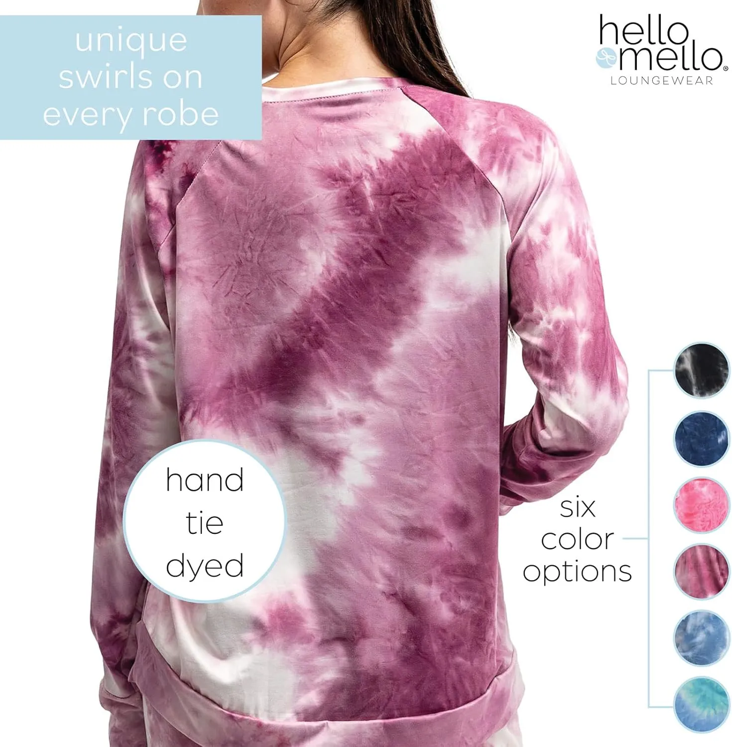 Hello Mello Dyes The Limit Lounge Long Sleeve Pajama Top