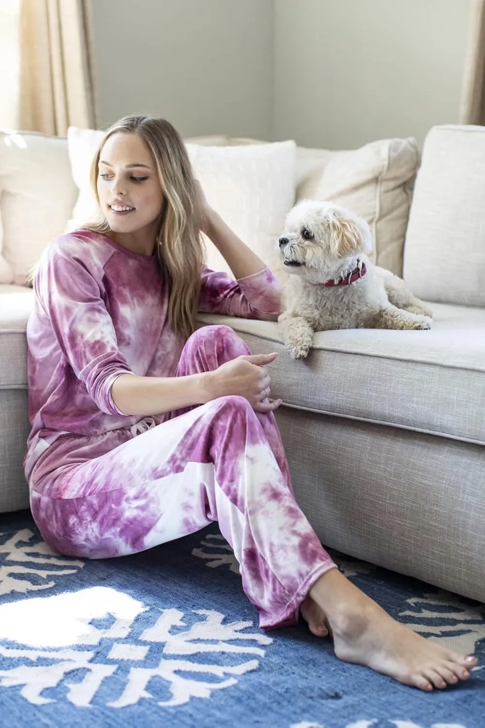 Hello Mello Dyes The Limit Lounge Long Sleeve Pajama Top