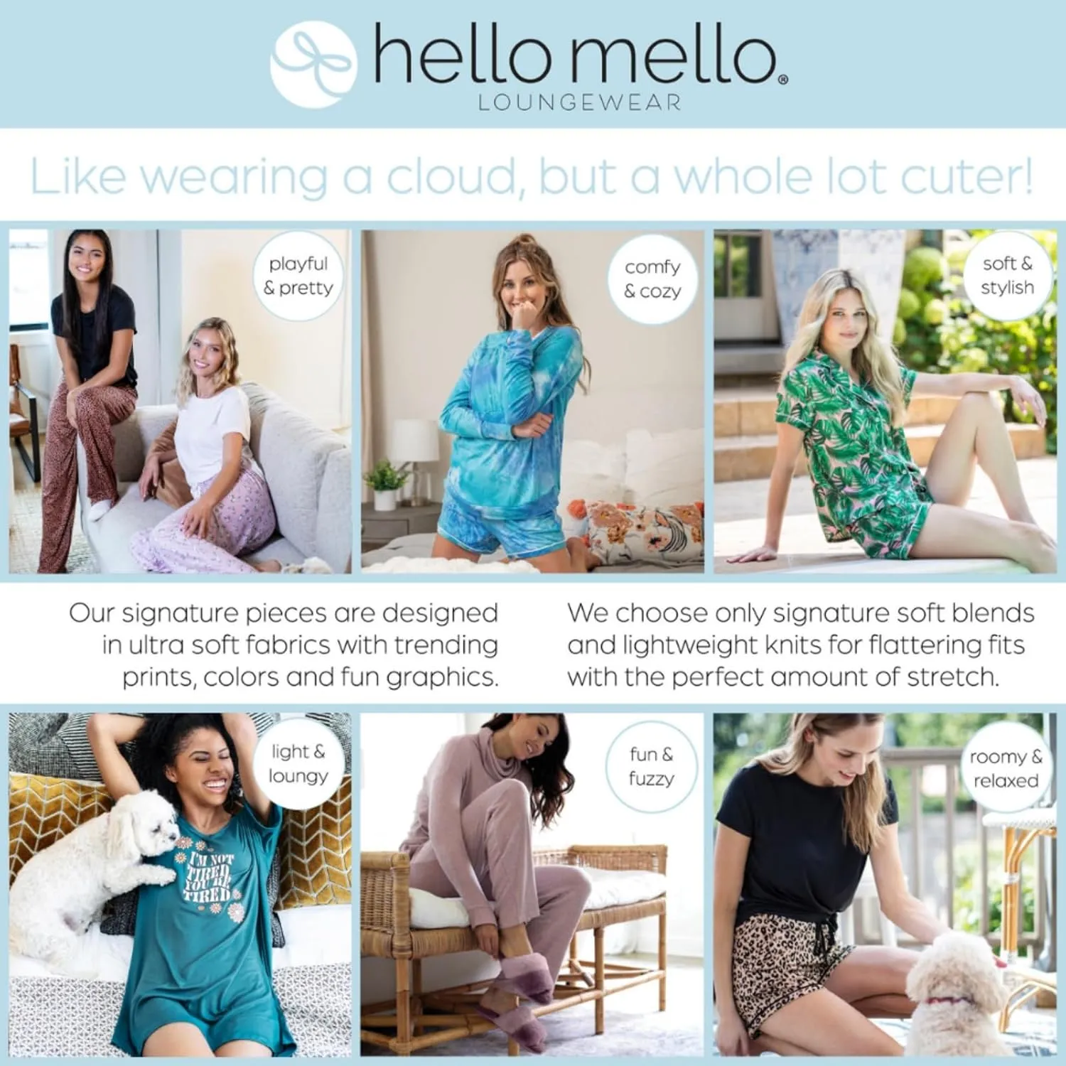 Hello Mello Dyes The Limit Lounge Long Sleeve Pajama Top