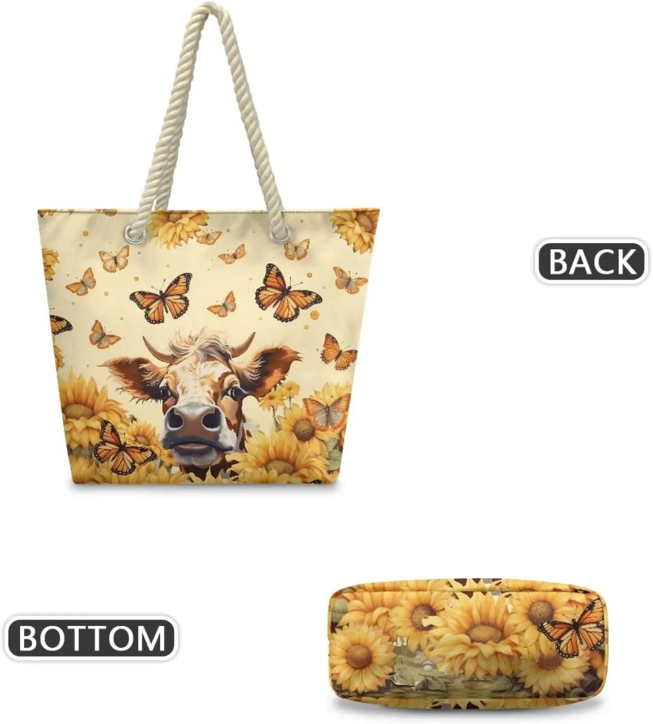 Hemp Rope Tote Bag for Women Men Lightweight Reusable Shopping Bags with Portable Handle Beach Travel Work Handbag