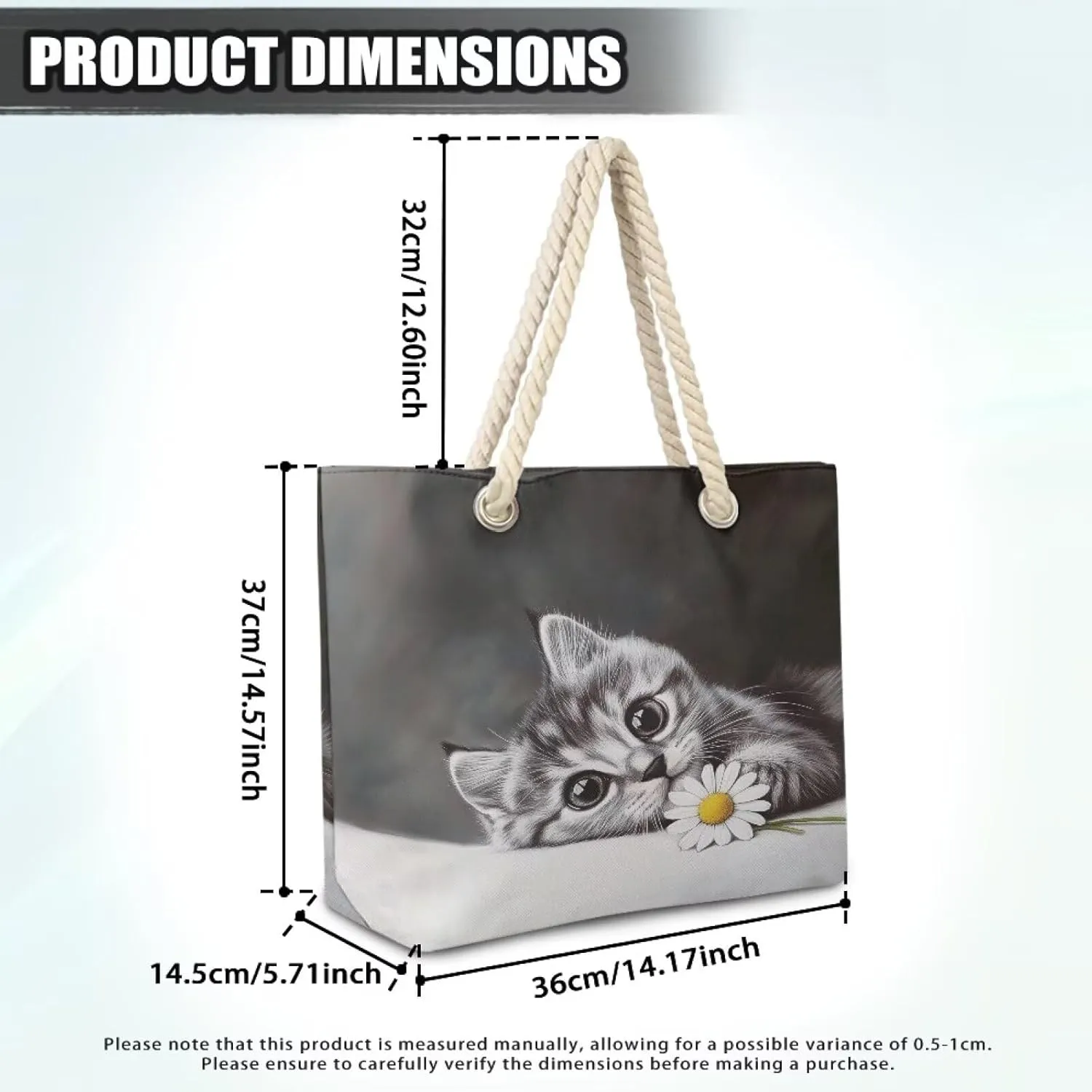 Hemp Rope Tote Bag for Women Men Lightweight Reusable Shopping Bags with Portable Handle Beach Travel Work Handbag