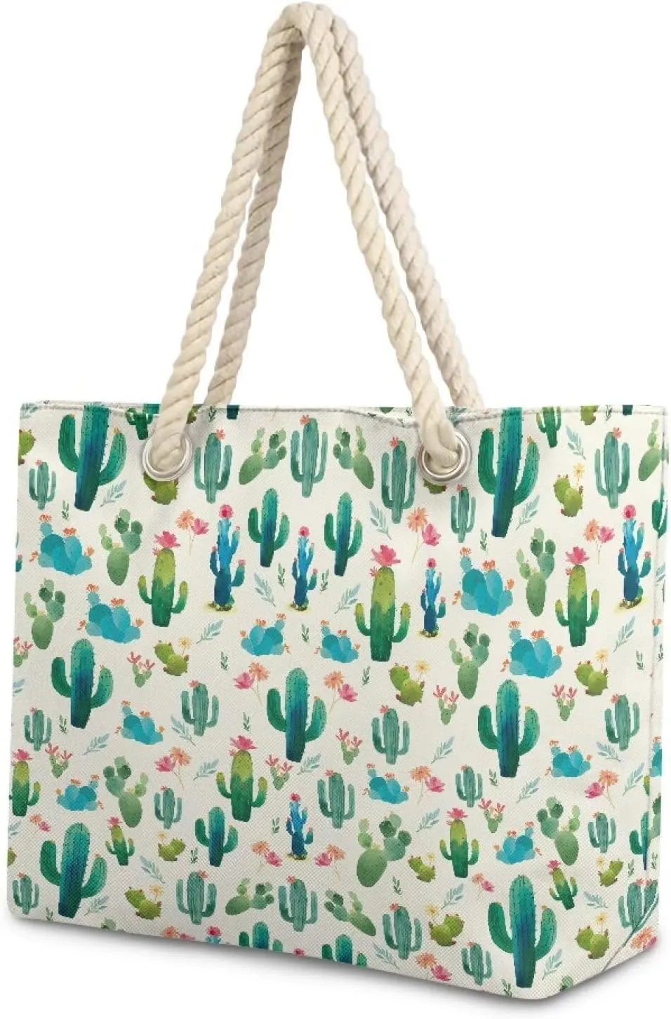 Hemp Rope Tote Bag for Women Men Lightweight Reusable Shopping Bags with Portable Handle Beach Travel Work Handbag