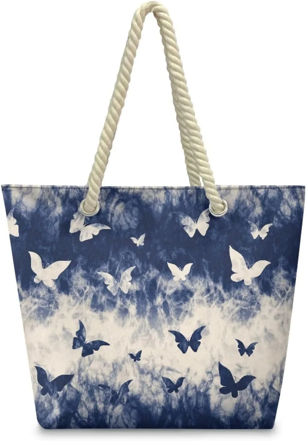 Hemp Rope Tote Bag for Women Men Lightweight Reusable Shopping Bags with Portable Handle Beach Travel Work Handbag