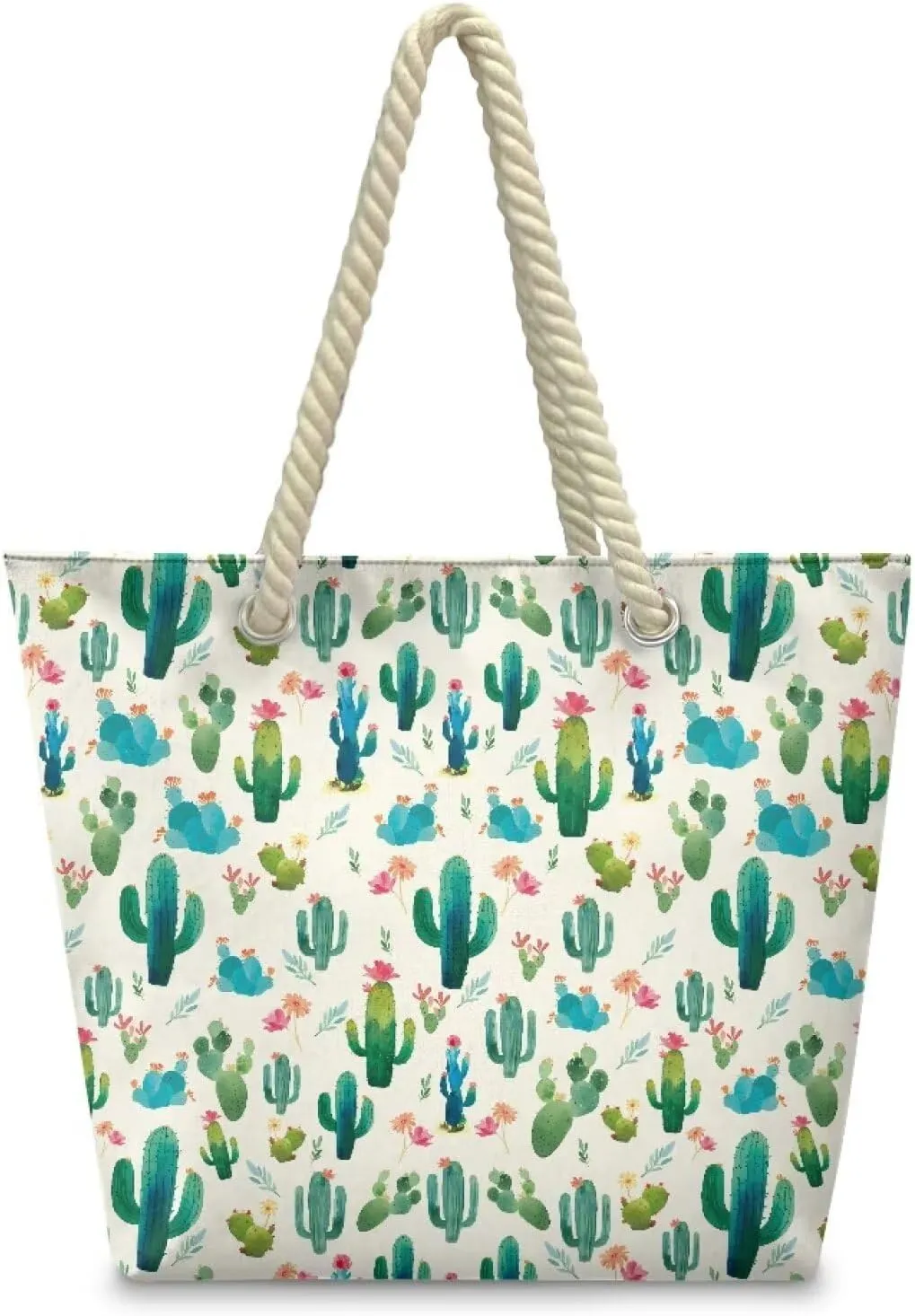 Hemp Rope Tote Bag for Women Men Lightweight Reusable Shopping Bags with Portable Handle Beach Travel Work Handbag