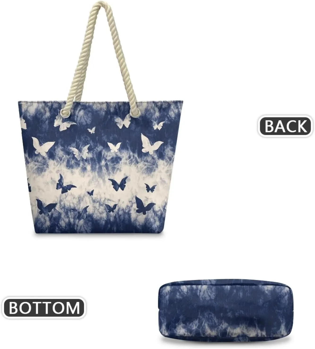 Hemp Rope Tote Bag for Women Men Lightweight Reusable Shopping Bags with Portable Handle Beach Travel Work Handbag