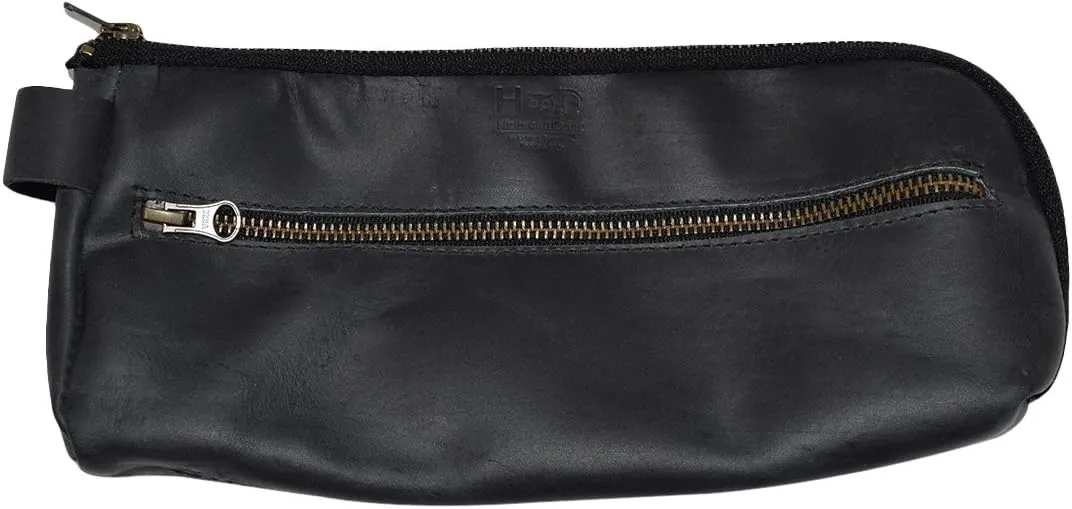 Hide & Drink, Carrying Case Compatible with Switch, Urban Travel Pouch, Soft Storage Bag, Scratch & Bump Protection, Minimalist Essentials, Full Grain Leather, Handmade, Charcoal Black