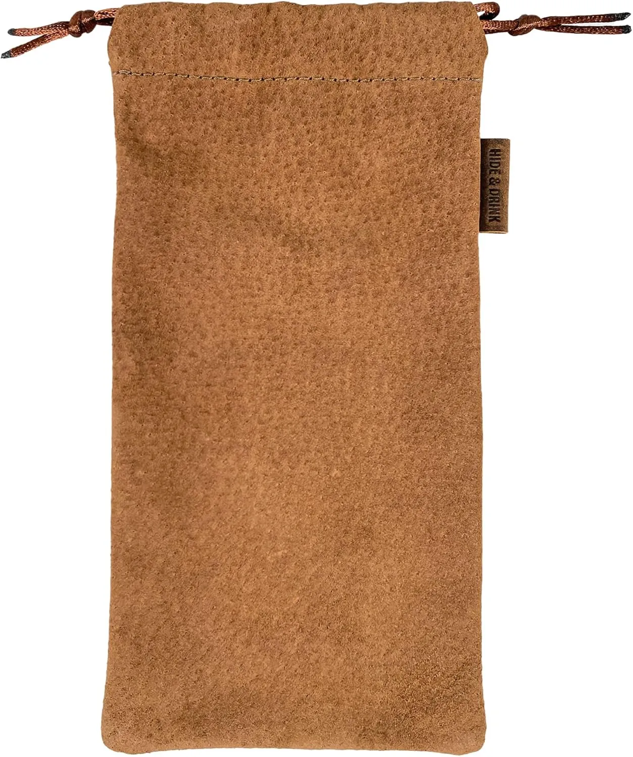Hide & Drink, Drawstring Bag for Tobacco Pipe Handmade from Sheepskin, Multipurpose Storage for Travel (Cinnamon)