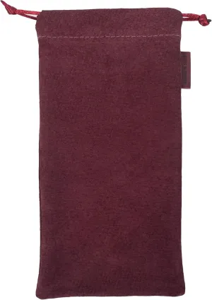 Hide & Drink, Drawstring Bag for Tobacco Pipe Handmade from Sheepskin, Multipurpose Storage for Travel (Merlot)
