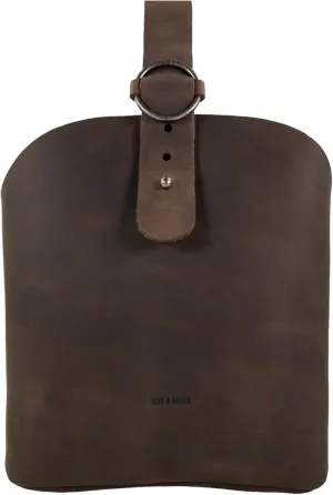 Hide & Drink, Rounded Handbag, Travel Organizer, Handmade from Full Grain Leather - Bourbon Brown