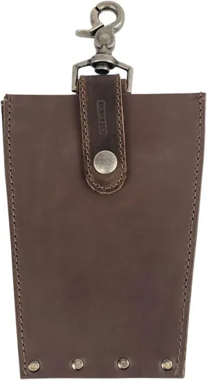Hide & Drink, Table Hanger Organizer Handmade from Full Grain Leather - All-Purpose Slim File with Lobster Clasp - Durable Multi Use Hanger Organizer with Clasp - Bourbon Brown