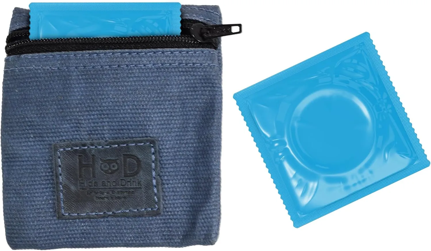 Hide & Drink, Water Resistant Waxed Canvas Condom Pouch, Change Valuables Tech Pocket Purse, Classic Partner Gift, Travel & Honeymoon Essentials, Handmade