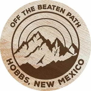 Hobbs New Mexico Souvenir Etched Wooden Coaster 3.5" x 3.5"-Inch 4-Pack