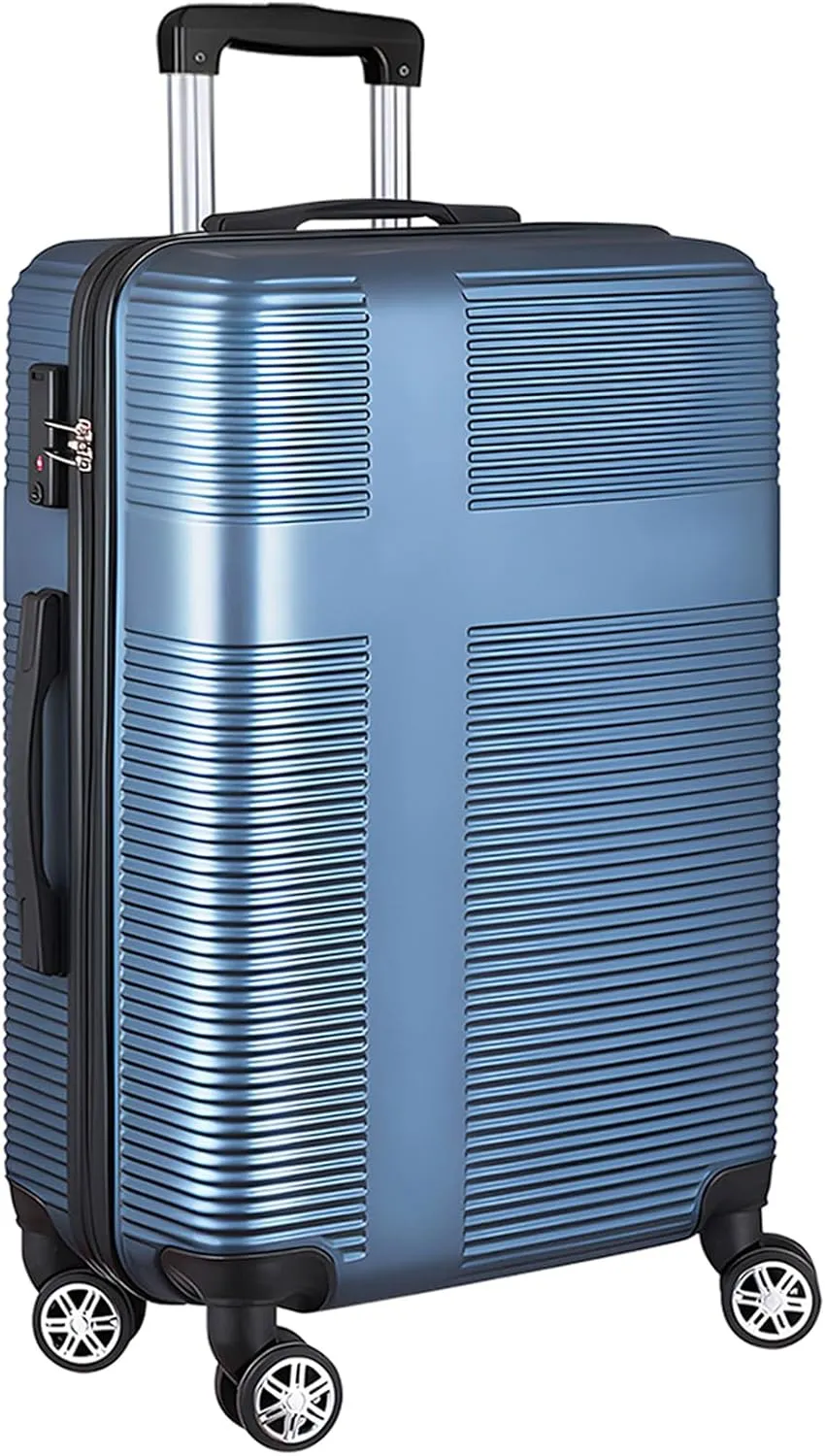 HOUAGI 24 Inch Luggage with Spinner Wheels,Lightweight Hard Shell Suitcase Checked luggage,Dark Blue