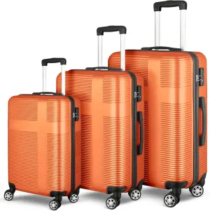 HOUAGI Luggage Sets ABS Hardshell 3pcs Clearance Luggage Hardside Lightweight Suitcase sets Spinner Wheels Suitcase with TSA Lock 20in/24in/28in