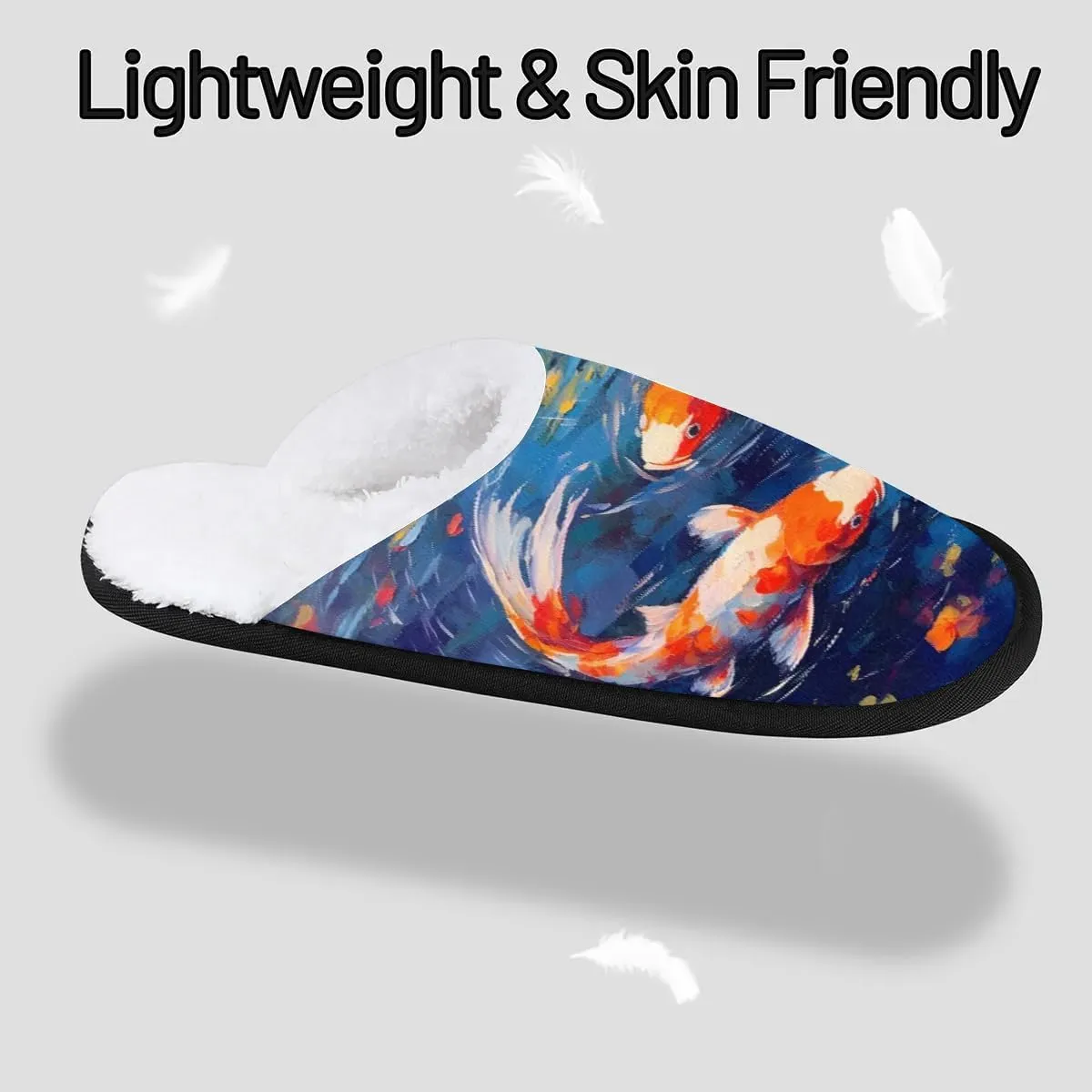 House Slippers for Women Men Cozy Slippers with Non-slip Sole Indoor House Shoes Warm Plush Slippers for Home Bedroom Travel