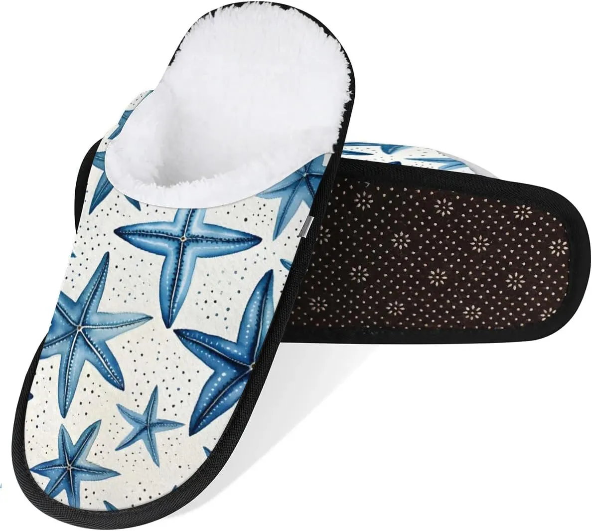 House Slippers for Women Men Cozy Slippers with Non-slip Sole Indoor House Shoes Warm Plush Slippers for Home Bedroom Travel