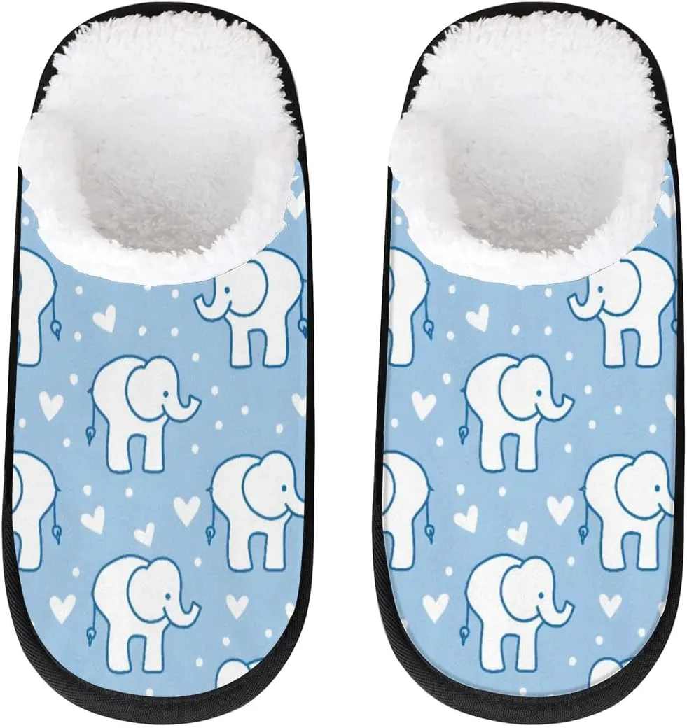 House Slippers for Women Men Cozy Slippers with Non-slip Sole Indoor House Shoes Warm Plush Slippers for Home Bedroom Travel