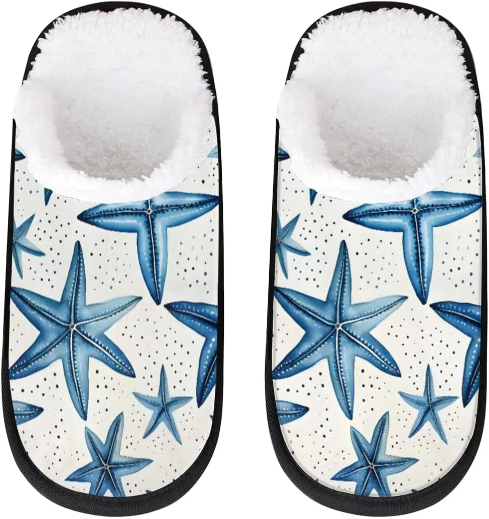 House Slippers for Women Men Cozy Slippers with Non-slip Sole Indoor House Shoes Warm Plush Slippers for Home Bedroom Travel
