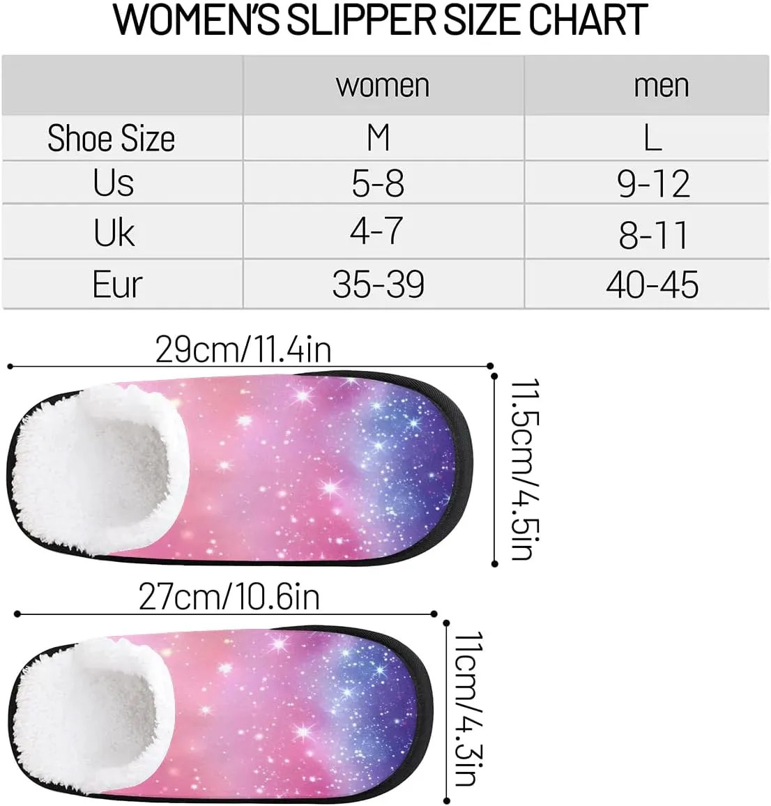 House Slippers for Women Men Cozy Slippers with Non-slip Sole Indoor House Shoes Warm Plush Slippers for Home Bedroom Travel