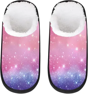 House Slippers for Women Men Cozy Slippers with Non-slip Sole Indoor House Shoes Warm Plush Slippers for Home Bedroom Travel