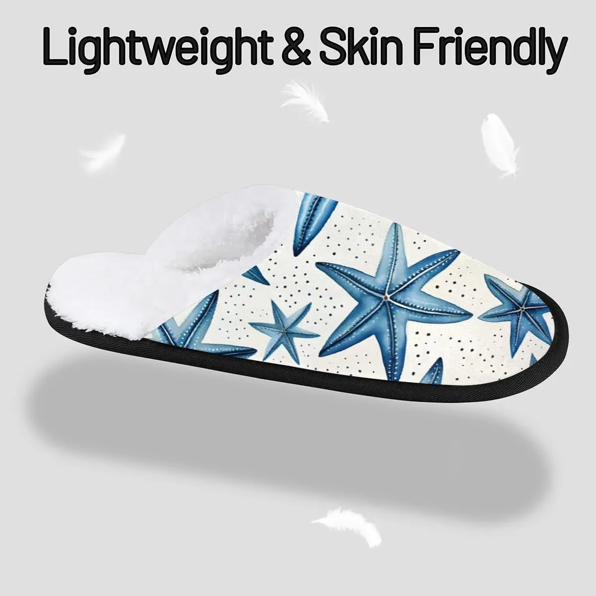 House Slippers for Women Men Cozy Slippers with Non-slip Sole Indoor House Shoes Warm Plush Slippers for Home Bedroom Travel