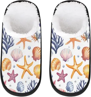 House Slippers for Women Men Cozy Slippers with Non-slip Sole Indoor House Shoes Warm Plush Slippers for Home Bedroom Travel