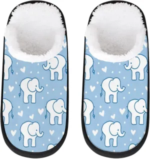 House Slippers for Women Men Cozy Slippers with Non-slip Sole Indoor House Shoes Warm Plush Slippers for Home Bedroom Travel
