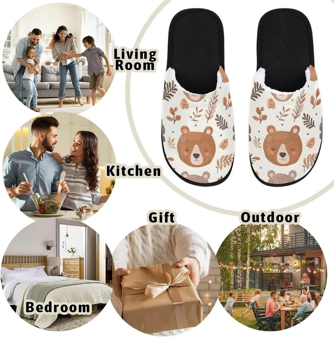 House Slippers for Women Men Soft Cozy Non Slip Lightweight Winter House Shoes for Indoor Outdoor