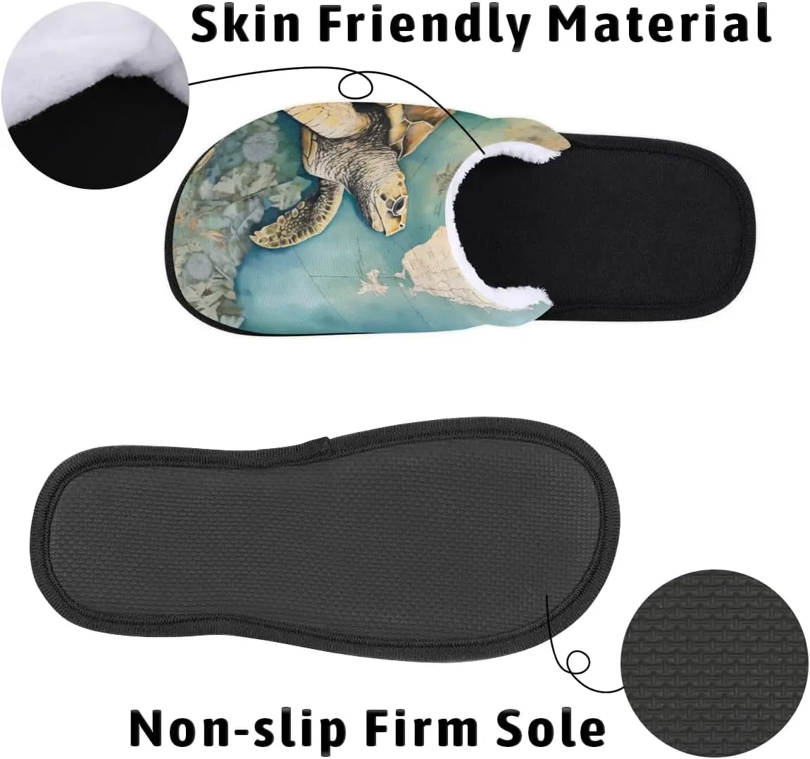 House Slippers for Women Men Soft Cozy Non Slip Lightweight Winter House Shoes for Indoor Outdoor