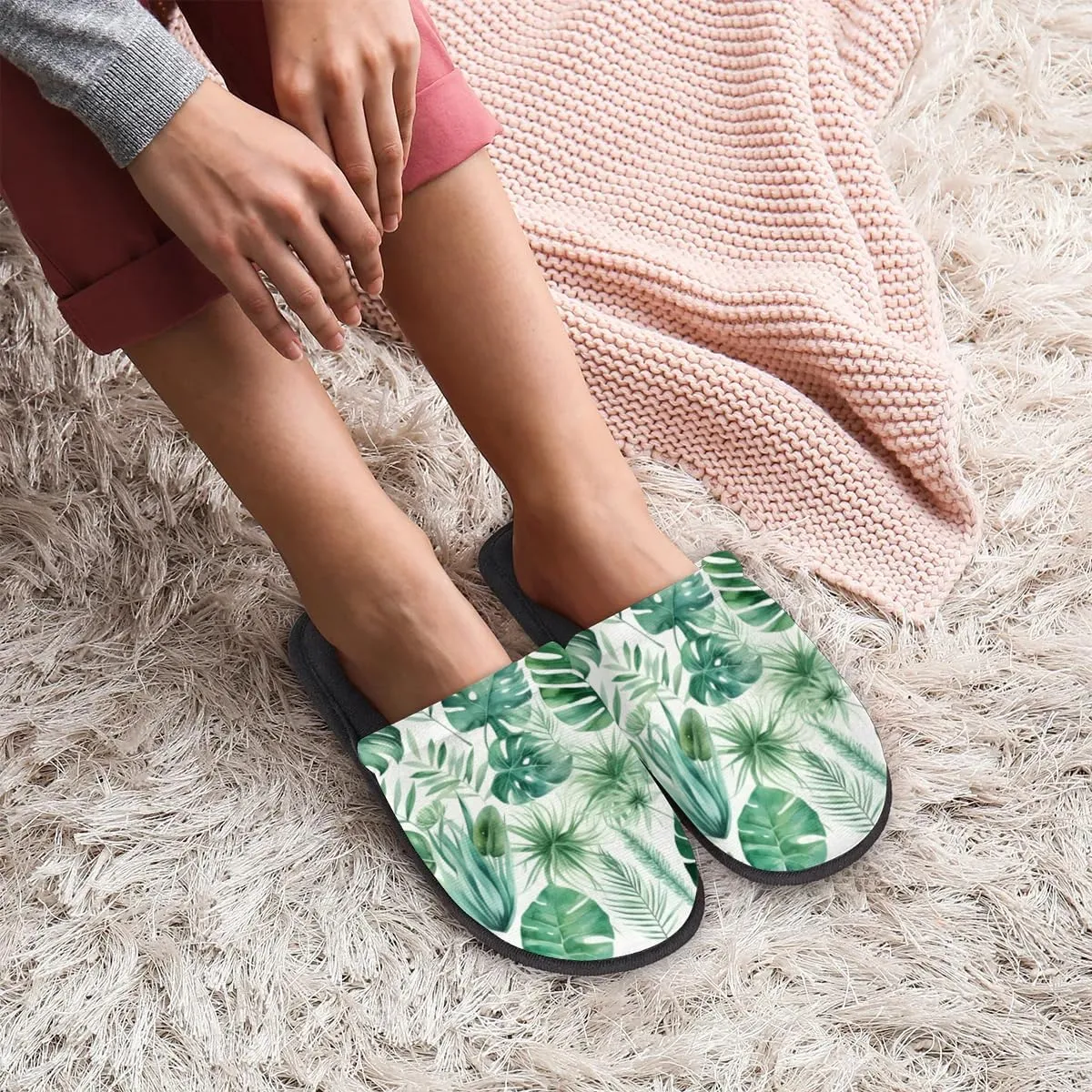 House Slippers for Women Men Soft Cozy Non Slip Lightweight Winter House Shoes for Indoor Outdoor