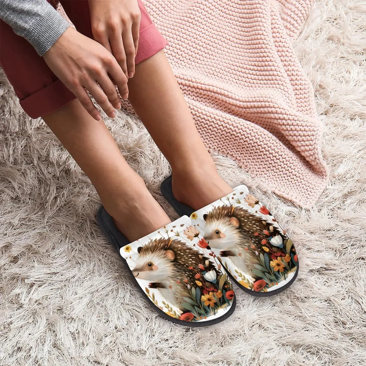 House Slippers for Women Men Soft Cozy Non Slip Lightweight Winter House Shoes for Indoor Outdoor