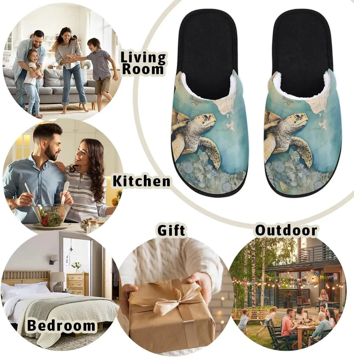 House Slippers for Women Men Soft Cozy Non Slip Lightweight Winter House Shoes for Indoor Outdoor