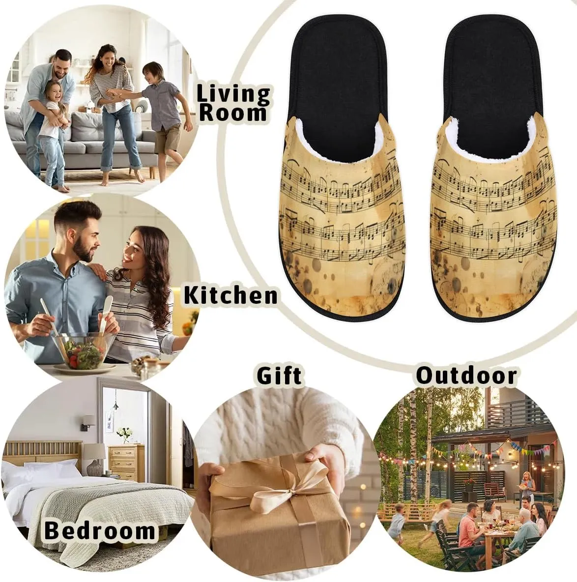 House Slippers for Women Men Soft Cozy Non Slip Lightweight Winter House Shoes for Indoor Outdoor