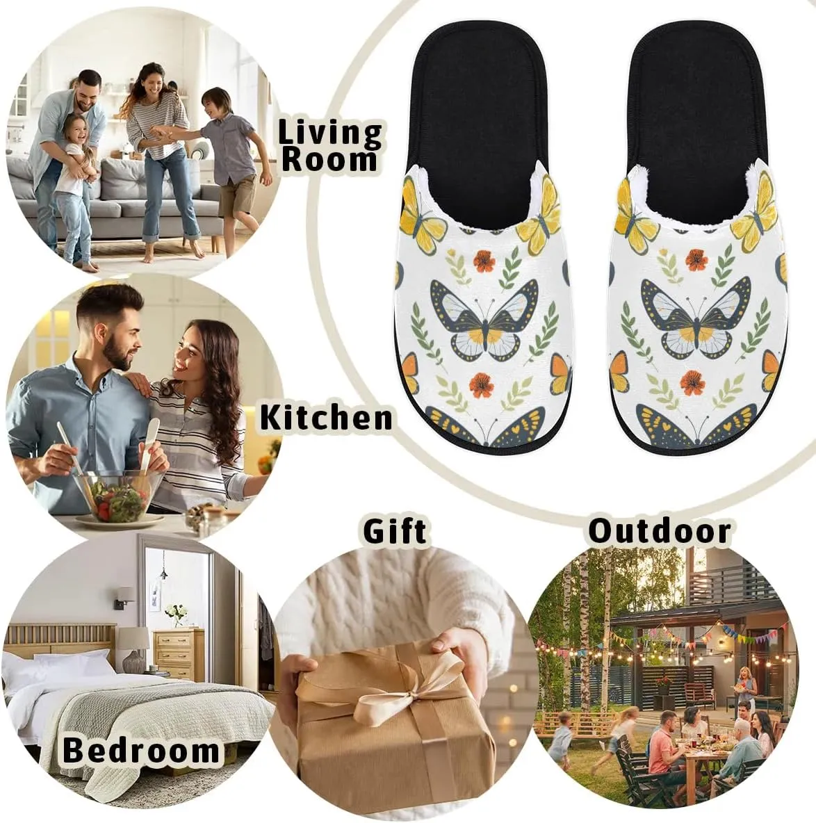 House Slippers for Women Men Soft Cozy Non Slip Lightweight Winter House Shoes for Indoor Outdoor