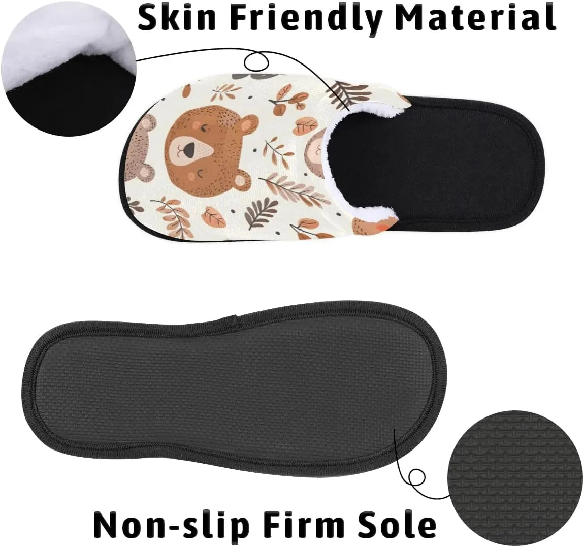 House Slippers for Women Men Soft Cozy Non Slip Lightweight Winter House Shoes for Indoor Outdoor