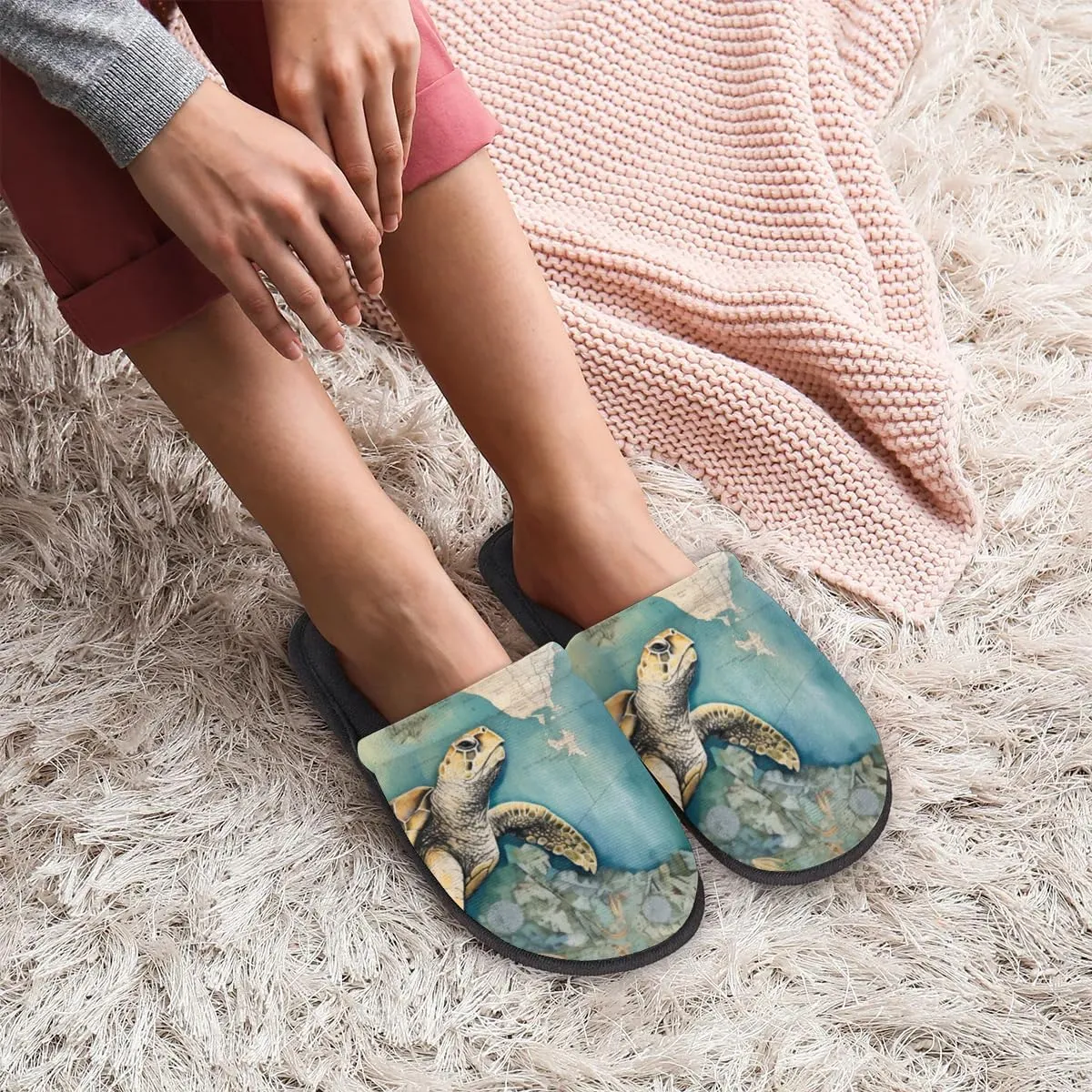 House Slippers for Women Men Soft Cozy Non Slip Lightweight Winter House Shoes for Indoor Outdoor