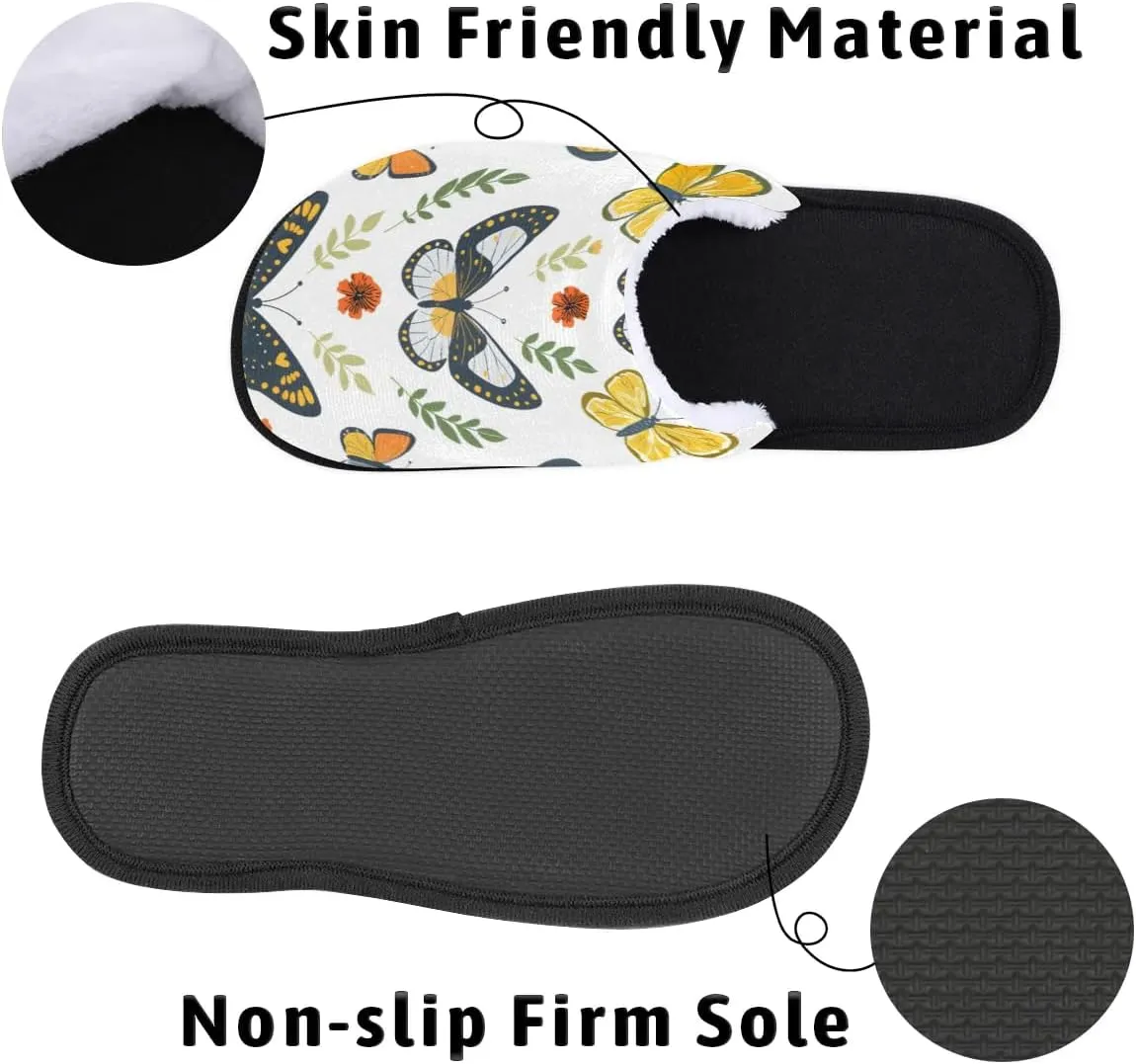 House Slippers for Women Men Soft Cozy Non Slip Lightweight Winter House Shoes for Indoor Outdoor