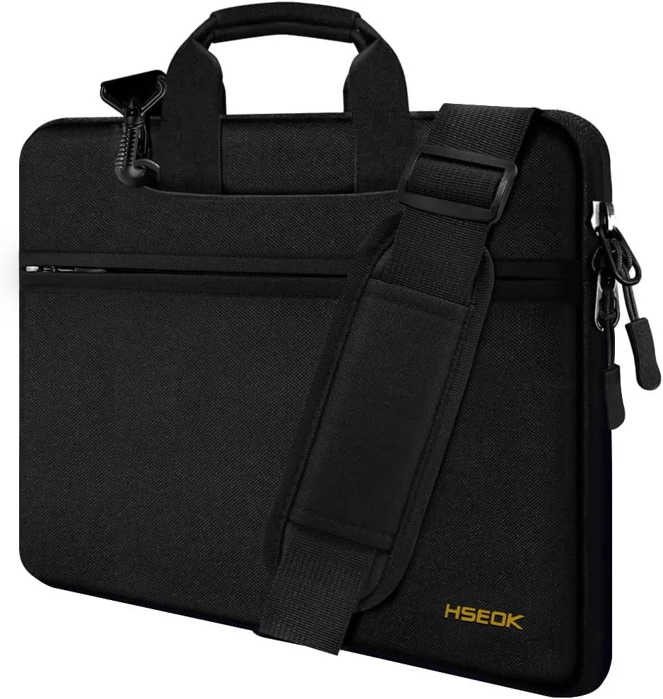 Hseok 17.3 Inch Laptop Shoulder Bag for Most 17.3" Dell Asus HP Lenovo Notebooks, Black