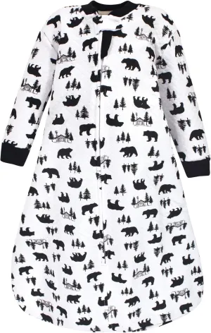 Hudson Baby Unisex Baby Premium Quilted Long Sleeve Sleeping Bag and Wearable Blanket