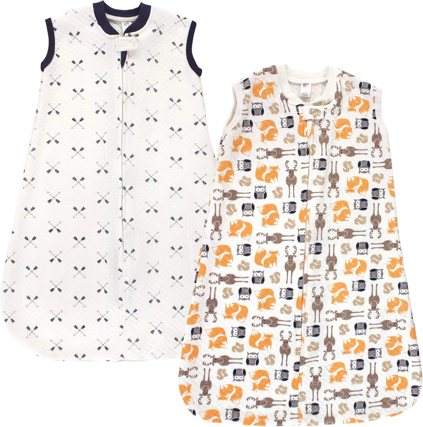 Hudson Baby Unisex Baby Premium Quilted Sleeveless Sleeping Bag and Wearable Blanket, Boy Forest, 6-12 Months