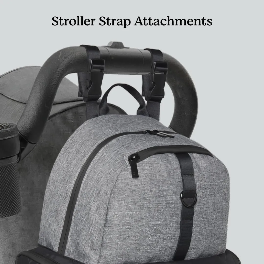 Huggies Day Pack Diaper Backpack, Dark Grey Heather/Black, One Size