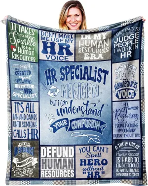 Human Resources Gifts, HR Blanket, HR Gifts for Women Men, Human Resources Professional Day Gifts for Coworkers Retirement Gift, HR Gifts Blanket