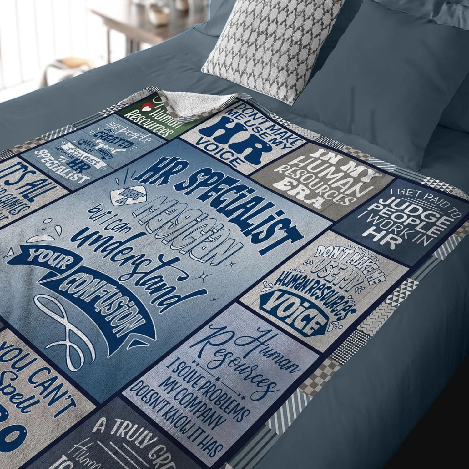 Human Resources Gifts, HR Blanket, HR Gifts for Women Men, Human Resources Professional Day Gifts for Coworkers Retirement Gift, HR Gifts Blanket